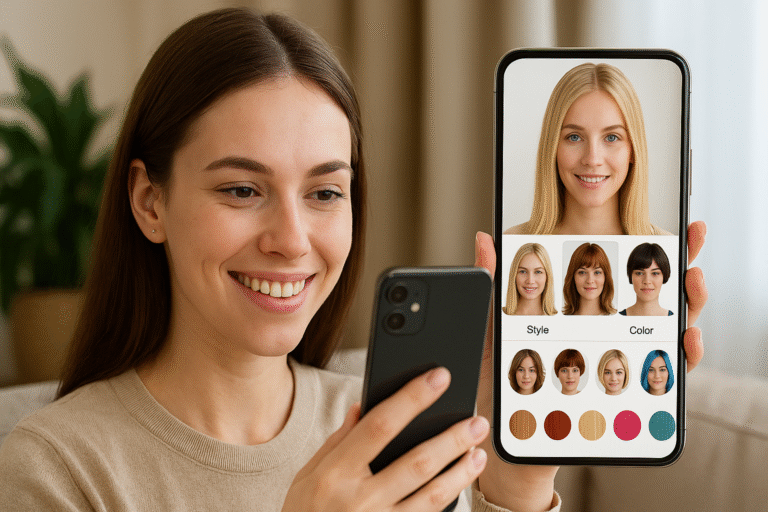 Teste Cores e Cortes de cabelo no Celular Usando Apps
