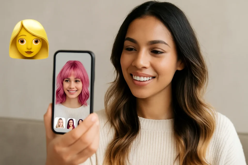 Teste novos cabelos com apps