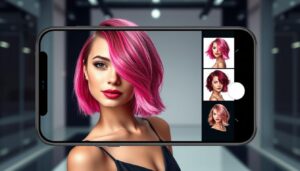 App para mudar a cor e corte de cabelo