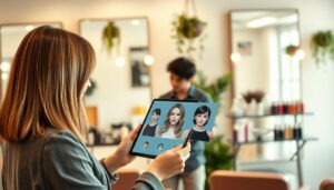 App que muda a cor e o corte de cabelo