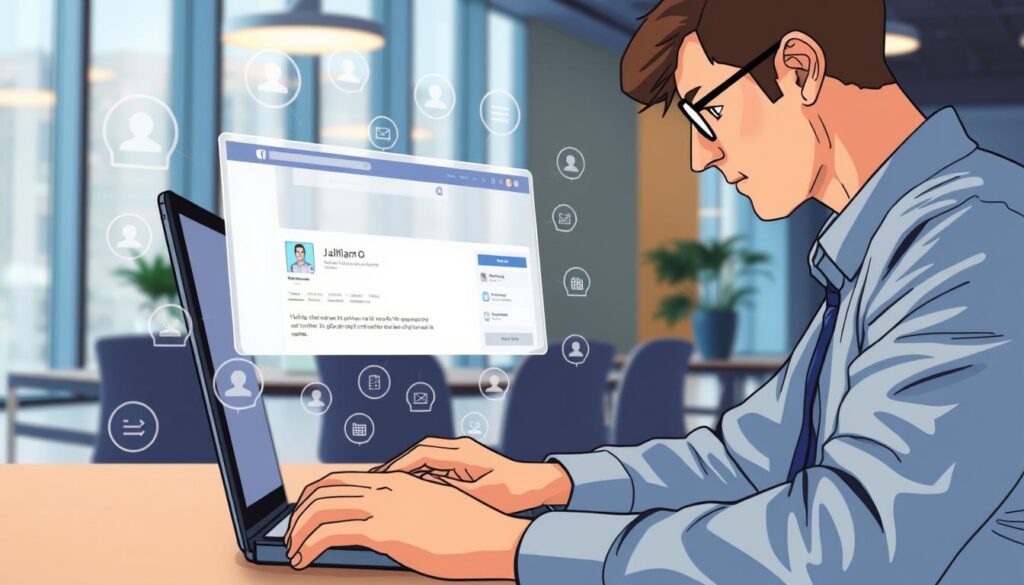 visitou perfil facebook