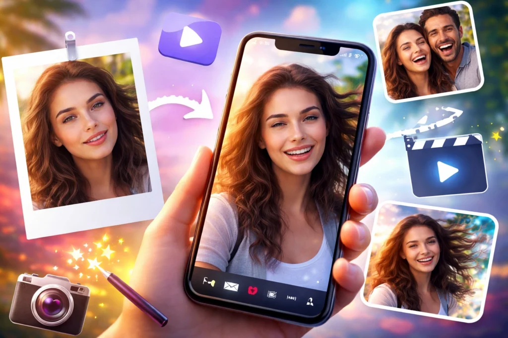 Transforme fotos em vídeos