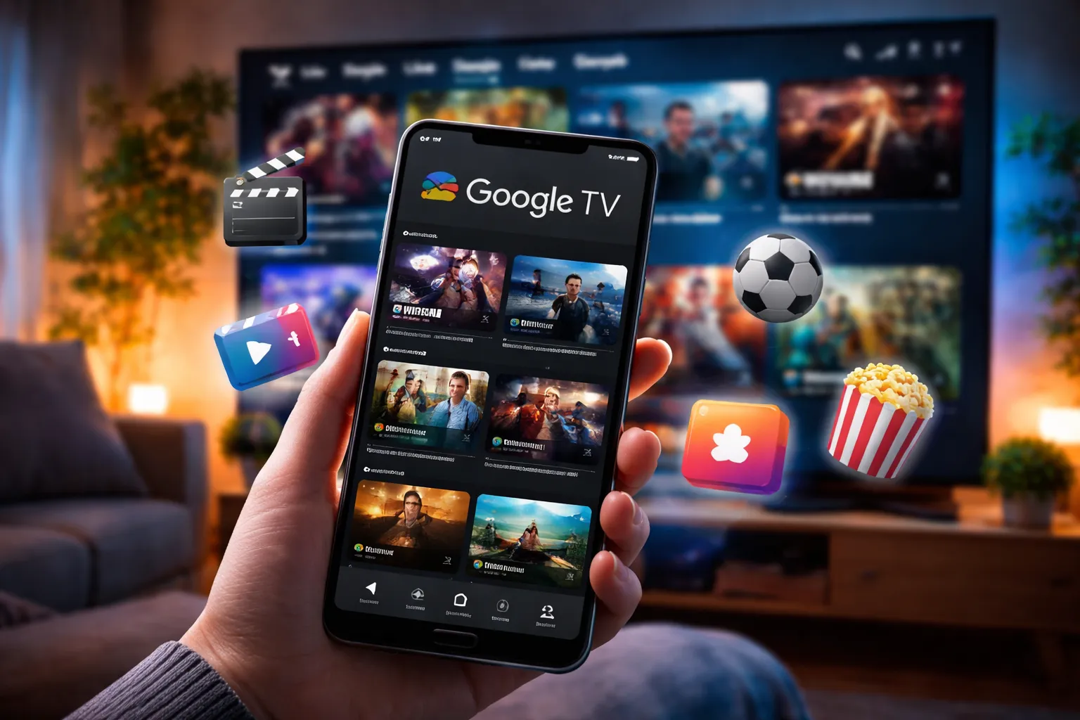 Google TV com +800 canais grátis no seu celular 📺🔥