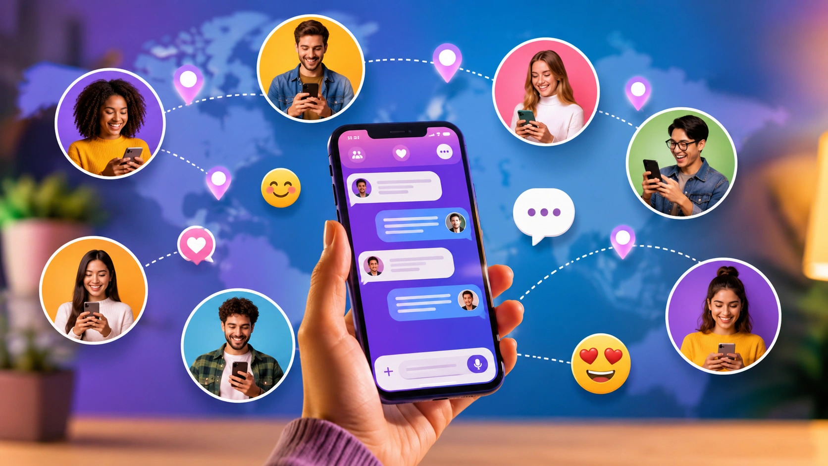 App de Bate-Papo Online Grátis Para Amizades