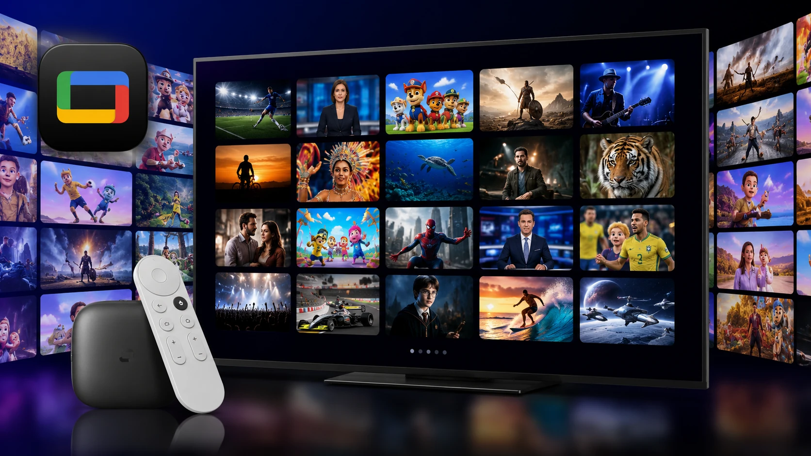 App Google TV grátis: Acesse 800+ Canais