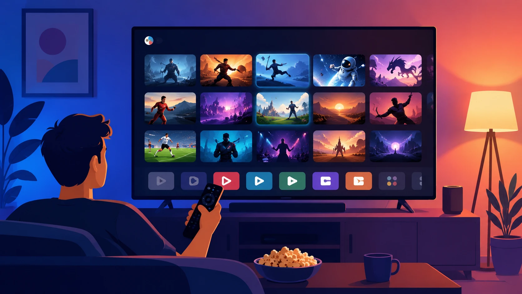 Google TV com canais ao vivo no celular