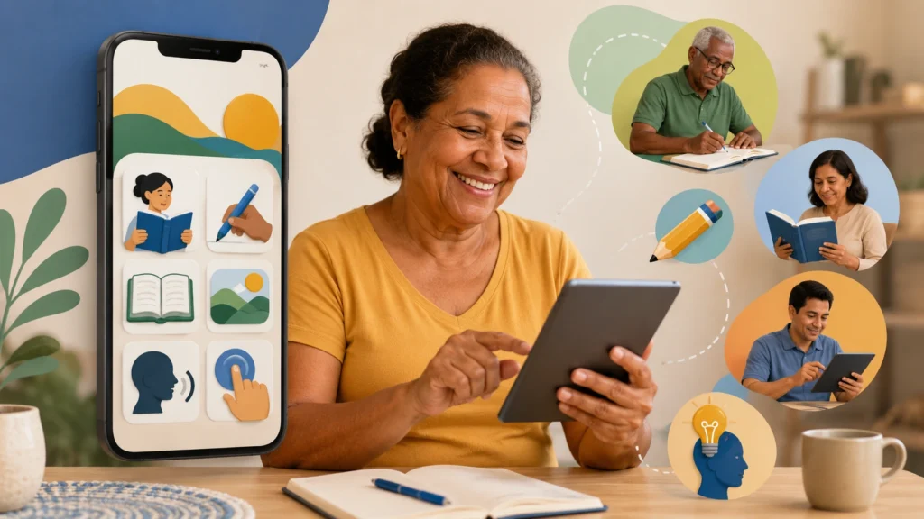 app de alfabetização para adultos