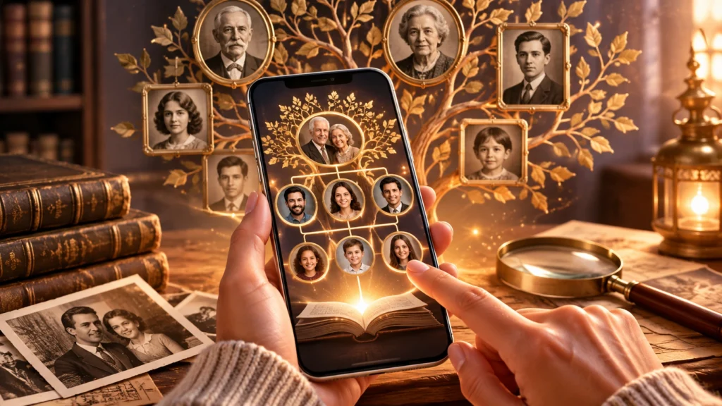 app genealogia histórias da família