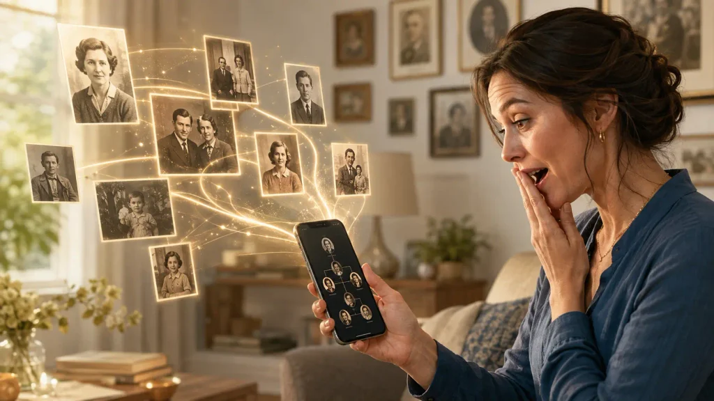 app para descobrir história da família pelo sobrenome
